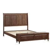 Sleigh Bed Frame With Tall Headboard And Storage Bench