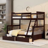 Bunk Bed With Ladders And 2 Storage Drawers