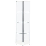 Tenley - 4 Shelf Curio Cabinet With Hexagonal Design