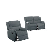 2 Piece Living Room Set With Loveseat And Recliner