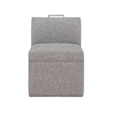 Della - Upholstered Castered Chair - Gray
