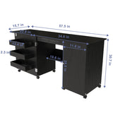 Foldable Sewing Table With Locking Casters