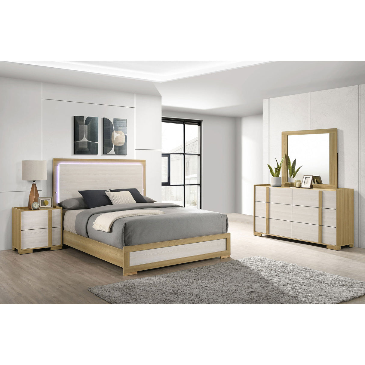 Lincoln - Bedroom Set With LED Headboard