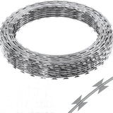Galvanized Barbed Wire Fence Roll, Security Fencing With Sharp Razor Edges