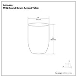 Johnsen - Morse Pattern Accent Table - Antique Brass