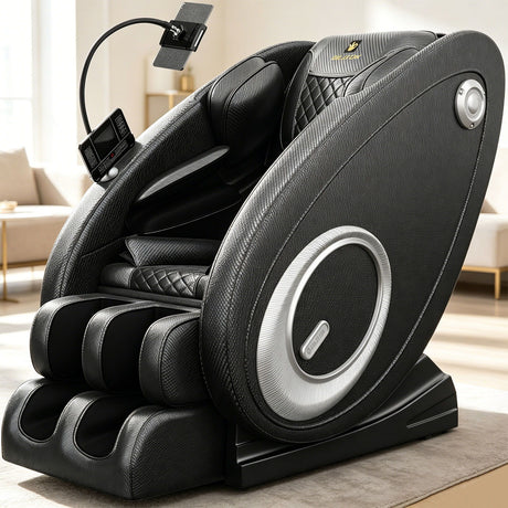 Massage Chair Recliner, Zero Gravity With Full Body Air Pressure - Black