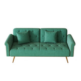 Luxurious Sofa Bed With Nail Head Trim And Matching Pillow
