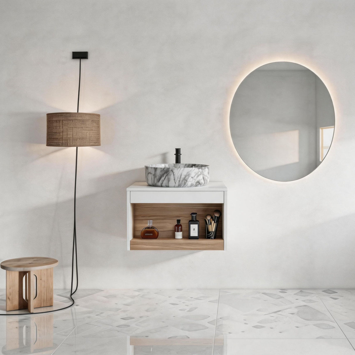 Floating Bathroom Vanity With Vessel Sink