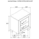 Tomasina - 2 Drawer Rectangular Nightstand - Taupe