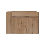 Wall Mounted Bathroom Vanity With Open Shelf, 29" Size (Vanity Only) - Imitative Oak