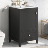Bathroom Vanity With Sink, Soft Closing Cabinet Door, Storage Rack And Drawer
