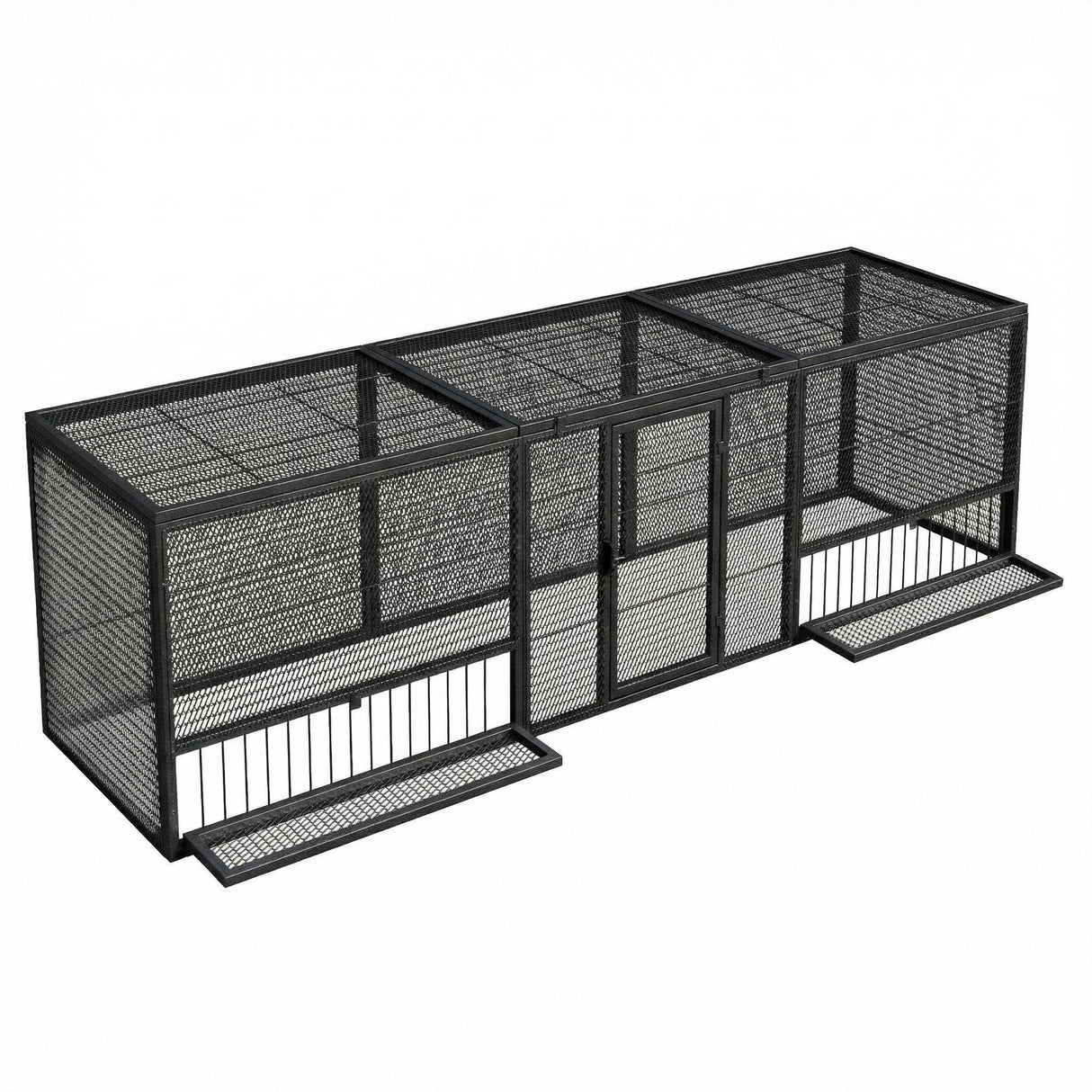Thickened Chicken Coop For Outdoor - Black / Silver