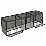 Thickened Chicken Coop For Outdoor - Black / Silver