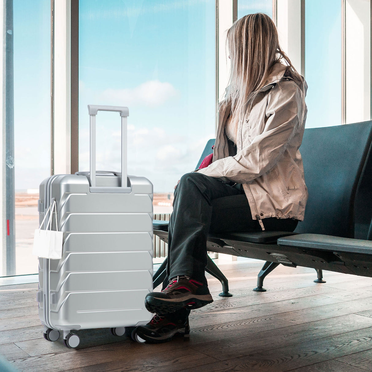 3 Pieces Set 20" / 24" / 28" Spinner Wheel Luggage With Combination Lock
