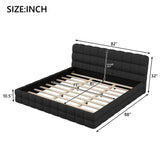 Upholstered Platform Bed With Headboard