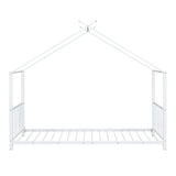 Metal House Platform Bed With Modern Design And Durable Frame