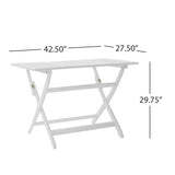 Blissique - Outdoor Foldable Wood Dining Table With Slat Design