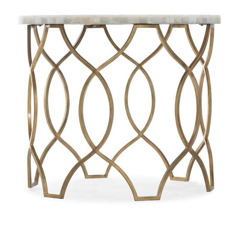 Melange Corrina Round Lamp Table - 5952-80116-02