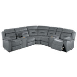 Power Reclining Sectional Set With Console Cup Holders