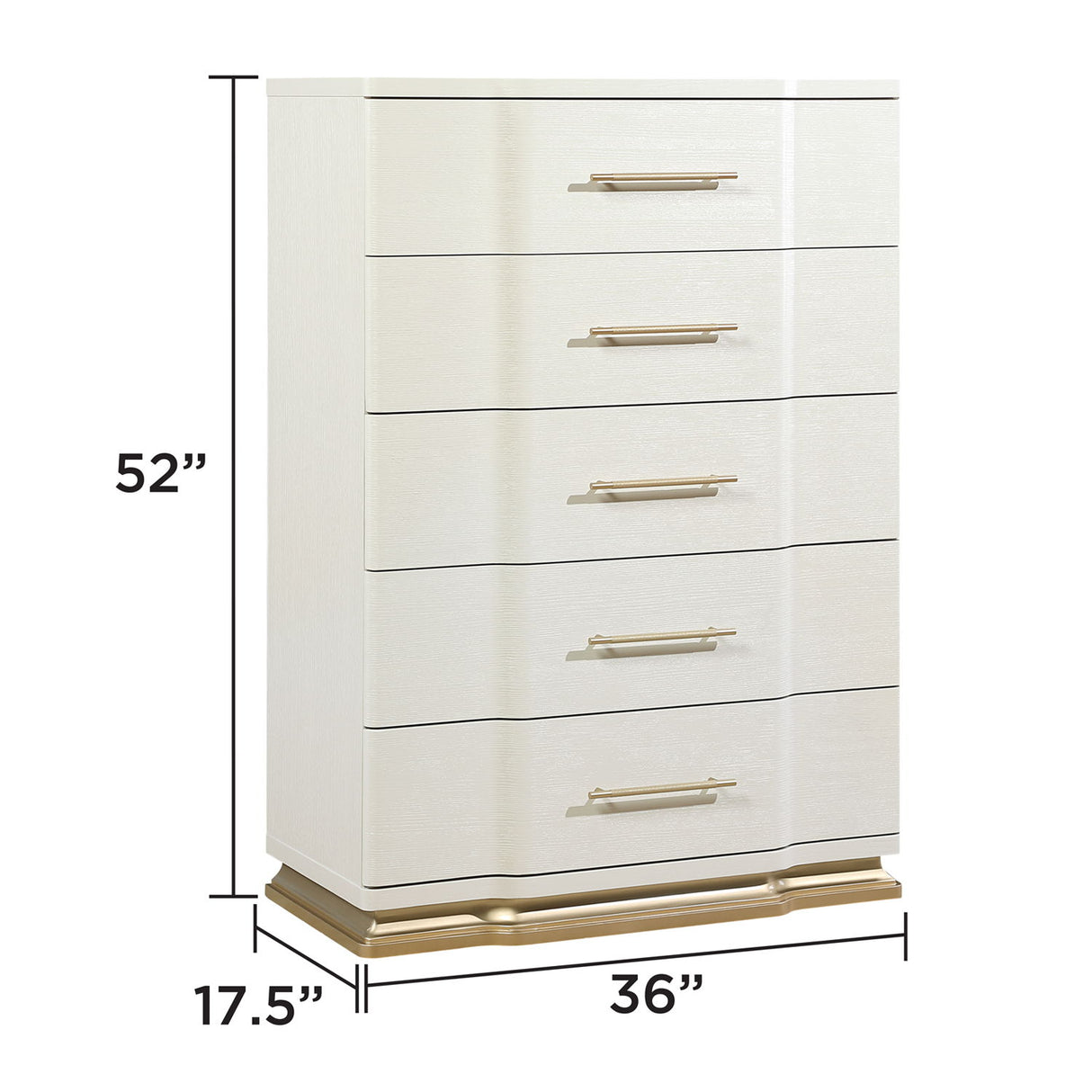 Lexington - 5 Drawer Chest - Beige