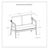 Palmetto - Outdoor Sofa - Stone Gray