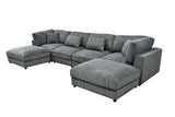 Upholstered Modular Sectional & Custom Configuration And Toss Pillows