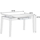 Counter Height Dining Table With Lift Top Storage And Front Drawer - Walnut