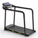 Walking Pad Treadmill With Foldable Design, Large LED Display, Stable Handrails - Black
