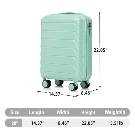 Hard Shell Travel Luggage With Scratch Resistant Surface