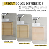 Mounted Bathroom Vanity With Art Sink, 2 Storage Shelves, Soft Close Door