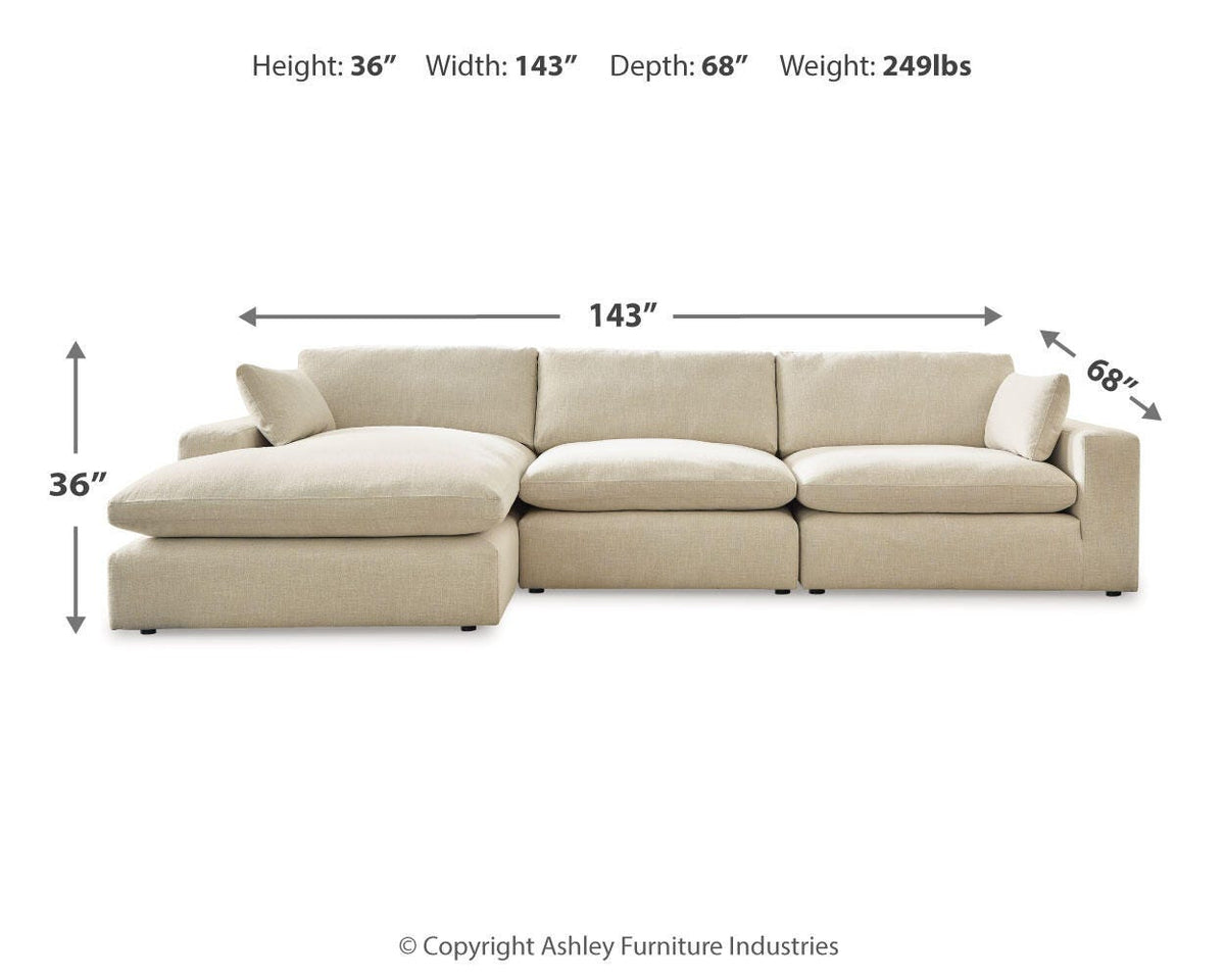 Elyza 3-Piece Sectional with Chaise - 10006S3