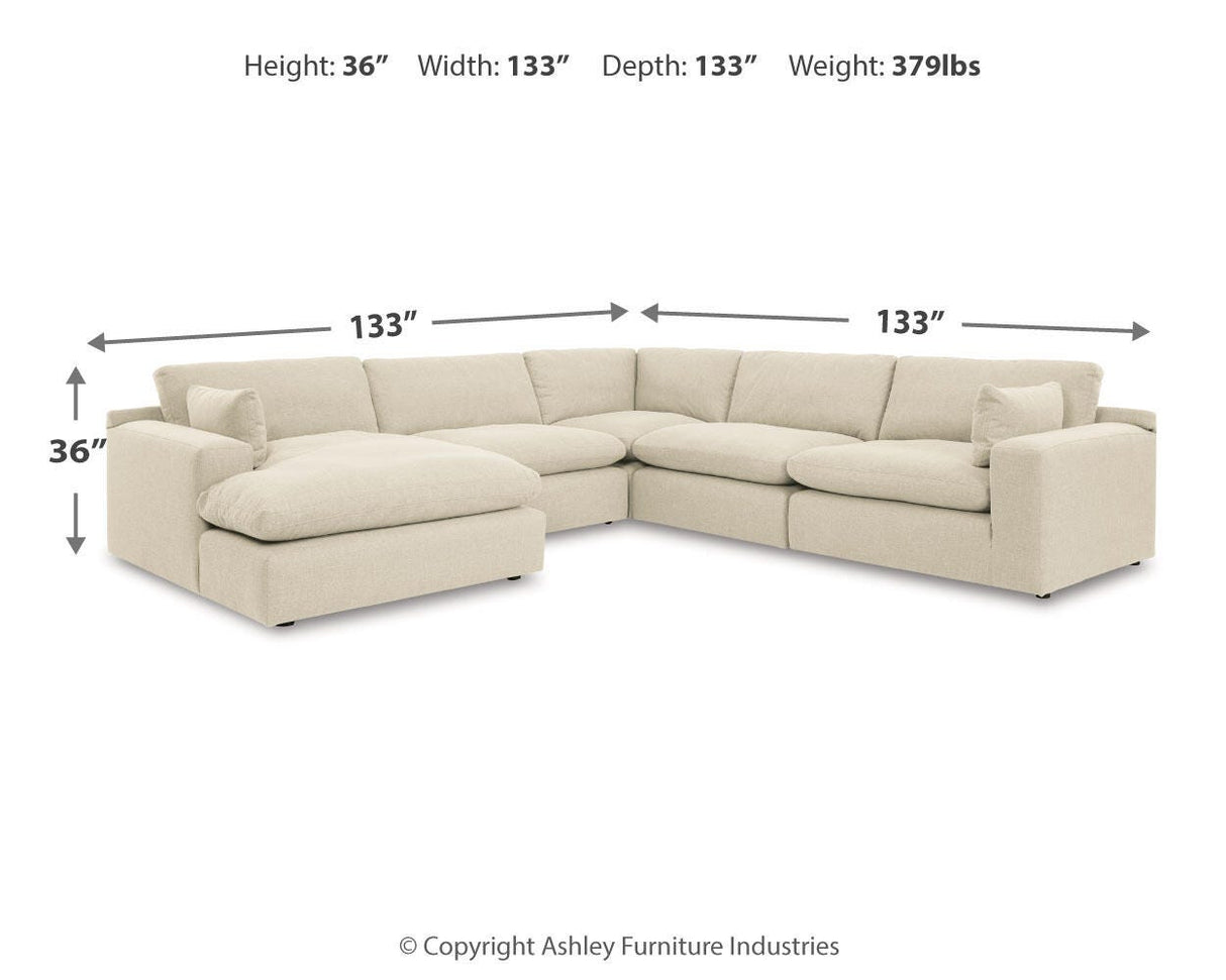 Elyza 5-Piece Sectional with Chaise - 10006S6