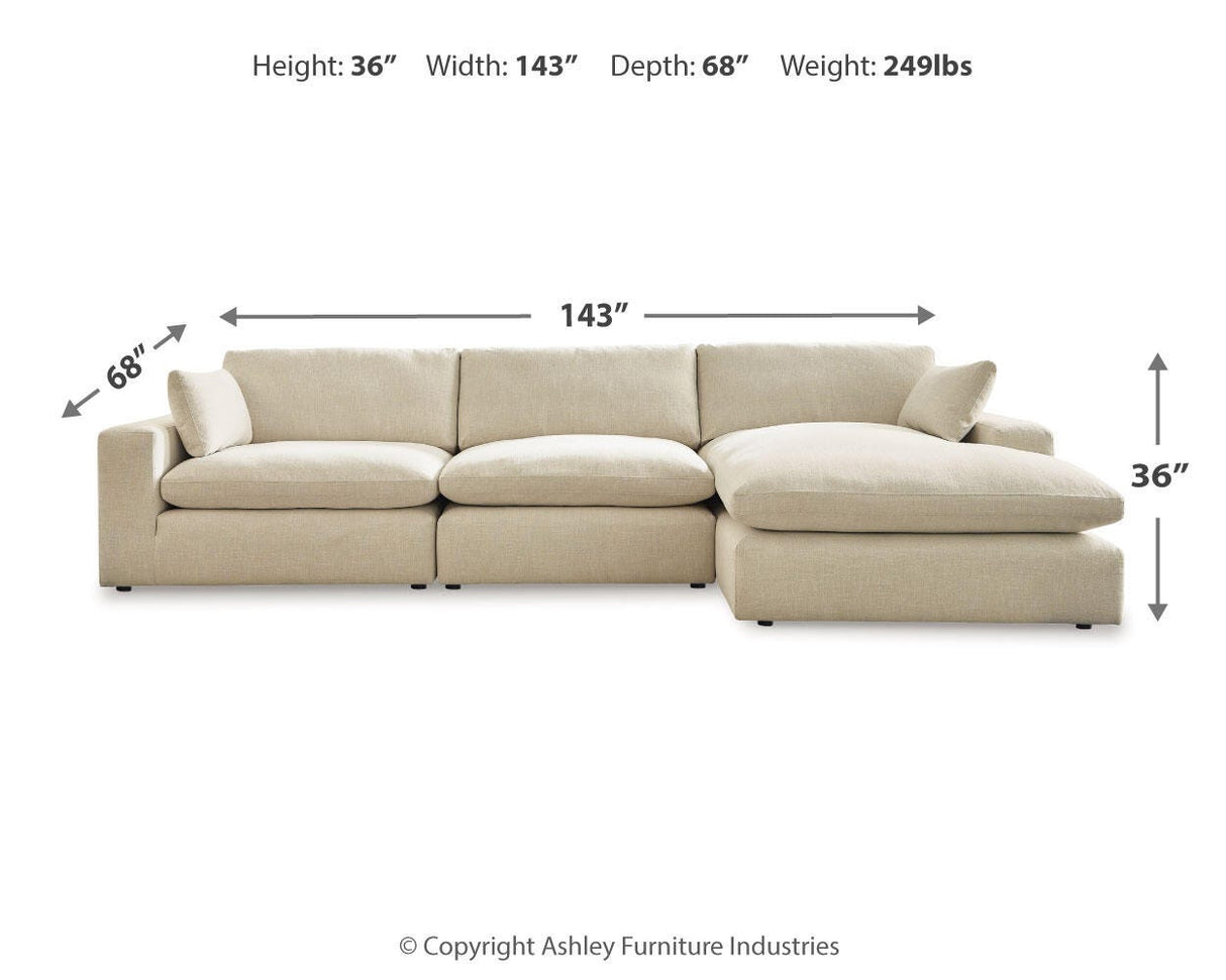 Elyza 3-Piece Sectional with Chaise - 10006S4
