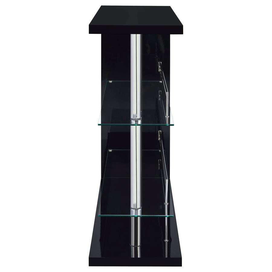 Prescott Rectangular Home Wine Table Black High Gloss - 100165