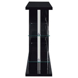 Prescott Rectangular Home Wine Table Black High Gloss - 100165