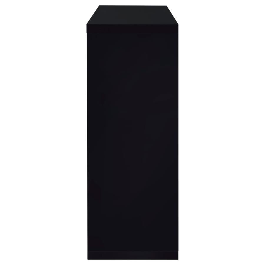 Prescott Rectangular Home Wine Table Black High Gloss - 100165