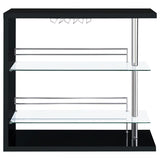 Prescott Rectangular Home Wine Table Black High Gloss - 100165