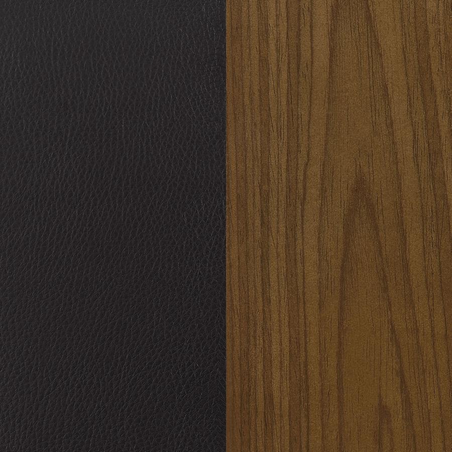 Zion Upholstered Swivel Bar Stool Walnut and Black - 100205