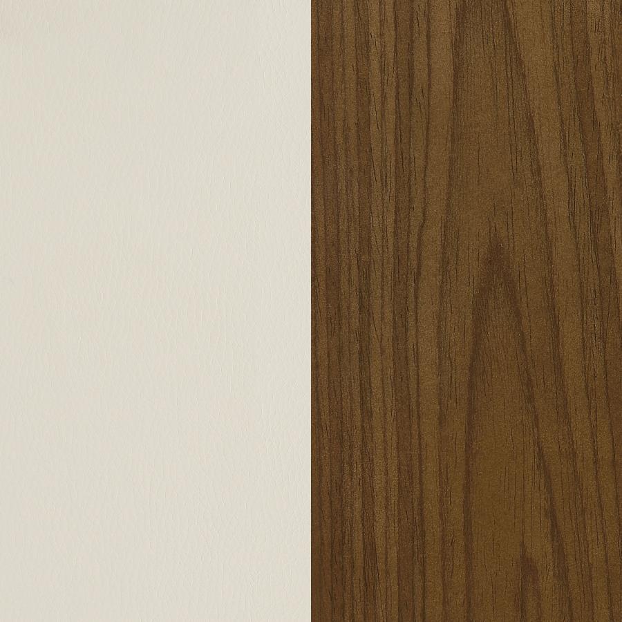 Zion Upholstered Swivel Bar Stool Walnut and Ecru - 100206