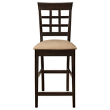 Gabriel Lattice Back Counter Chair Cappuccino (Set of 2) - 100209