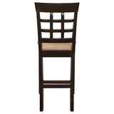 Gabriel Lattice Back Counter Chair Cappuccino (Set of 2) - 100209