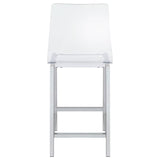 Juelia Clear Acrylic Counter Chair Chrome (Set of 2) - 100265