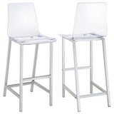 Juelia Clear Acrylic Bar Chair Chrome (Set of 2) - 100295