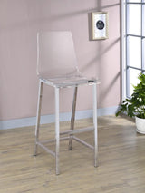Juelia Clear Acrylic Bar Chair Chrome (Set of 2) - 100295