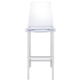 Juelia Clear Acrylic Bar Chair Chrome (Set of 2) - 100295