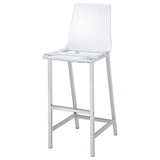 Juelia Clear Acrylic Bar Chair Chrome (Set of 2) - 100295