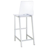Juelia Clear Acrylic Bar Chair Chrome (Set of 2) - 100295