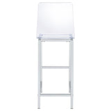 Juelia Clear Acrylic Bar Chair Chrome (Set of 2) - 100295