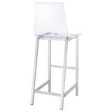Juelia Clear Acrylic Bar Chair Chrome (Set of 2) - 100295