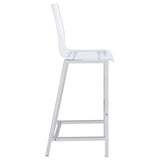 Juelia Clear Acrylic Bar Chair Chrome (Set of 2) - 100295